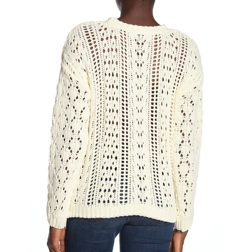 Olivia Sky Open Stitch Crochet Sweater - Picture 2 of 2